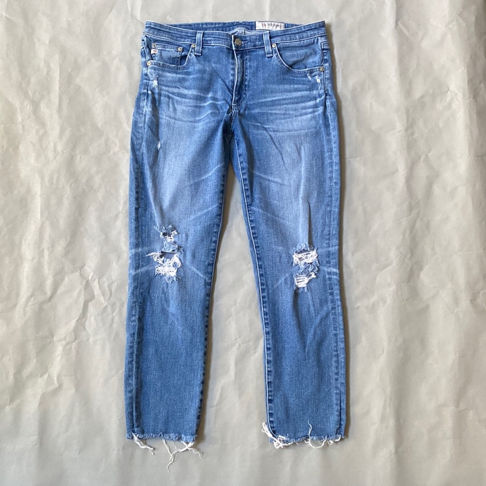 AG Adriano Goldschnied Destroyed Boyfriend jeans. Size 30.